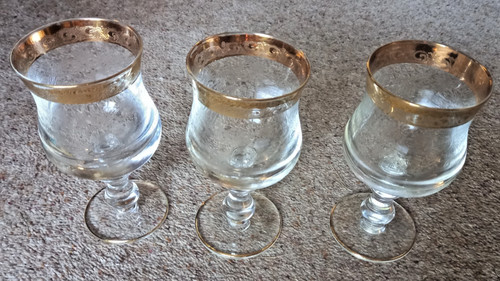 Vintage set gold rimmed - 3,