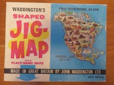 Vintage Waddingtons Jig Map North America. Selling as Spares