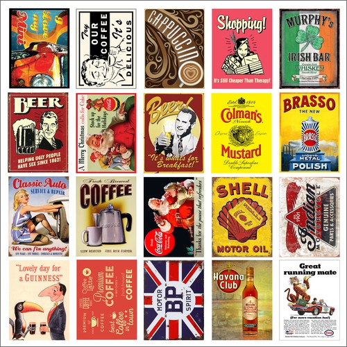 Various retro tin metal - various,