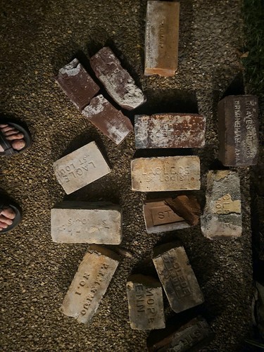 Engraved vintage bricks early - engraved,