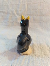Vintage Ceramic Blackbird Pie Bird Funnel Vent | Retro Kitchenalia | 4" Tall .