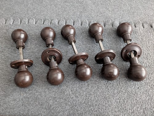 Set vintage bakelite door - set,