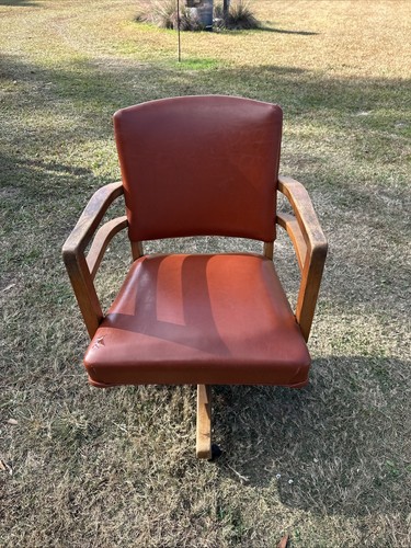 Antique leather office - antique, chair