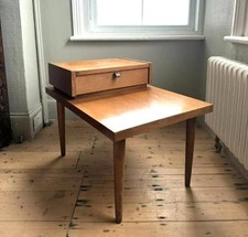 Teak/Walnut  Side Table  Mid