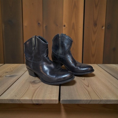 Frye black leather heeled - frye,