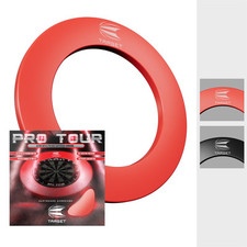 Target Darts Pro Tour Printed Dartboard Surround Wall Protector - Red and Black