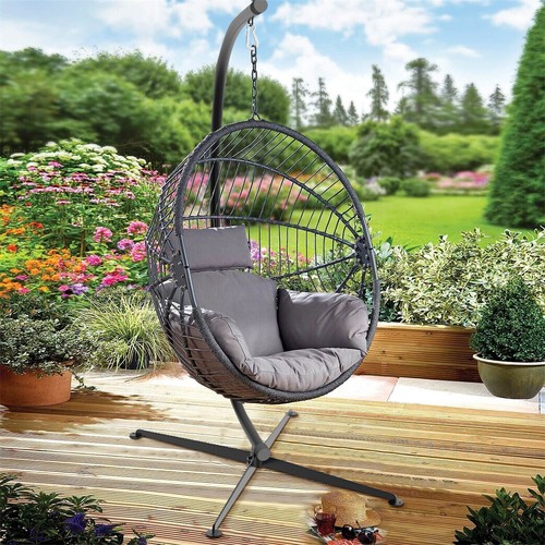 Large rattan hanging egg - egg, chair