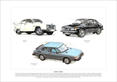 Classic saab fine - classic, art