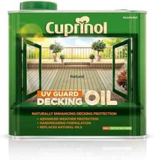Cuprinol  UV Guard Decking Oil Advanced Natural Weather Wood Protection  2.5L