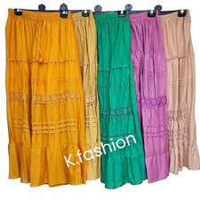 Cotton Skirt Maxi Embroidered