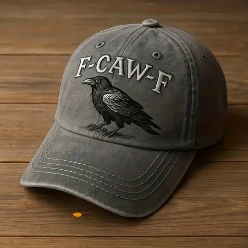 Caw crow hat - crow, vintage
