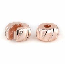 Rose Gold Plated Pumpkin Clip Stopper Bracelet Charm