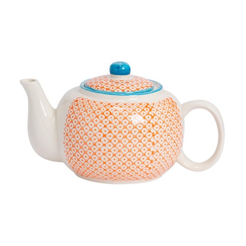 Hand printed teapot 820ml - teapot,