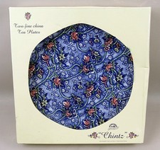 Ringtons "Maling" Chintz 8" (21cm) Plates x 2 Decorative Floral Tableware Blue