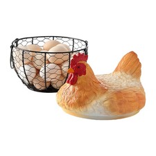 Egg Basket Vintage Metal