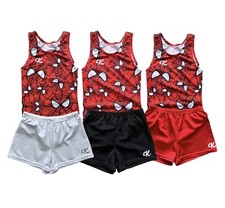 *BOYS* Spiderman Gymnastics Leotard / NEW Red Black Lycra Gym Shorts. ALL SIZES