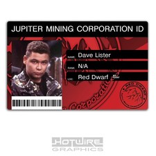 Plastic ID Card (TV Series Prop) - Dave Lister RED DWARF Jupiter Mining Corp