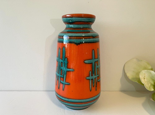 Mcm german pottery vase - german,