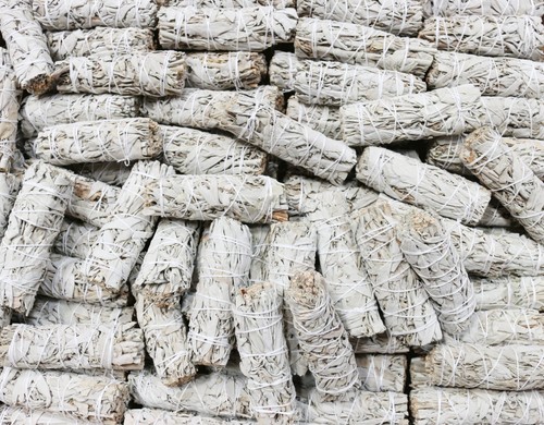 Sage smudge sticks white - sticks, 4"