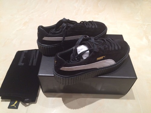 Puma rihanna black white suede - rihanna,