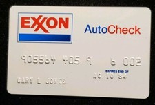 Exxon AutoCheck Credit Card exp 1984 cc512
