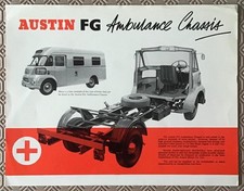 AUSTIN FG AMBULANCE CHASSIS Sales / Specification Leaflet c1966 #2052