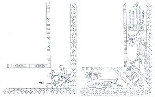 Two embroidery transfers iron - two,