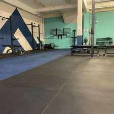 Rubber Gym Floor Tiles | Heavy Duty Crumb Gym Mats | Non-Slip | 1M x 1M