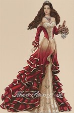 Cross stitch chart  Elegant Lady 156p full length     Flowerpower37-uk