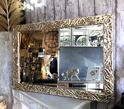 Antique wall mirror - antique,, wood