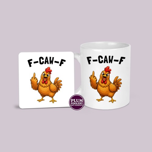 Funny chicken caw - funny, mug