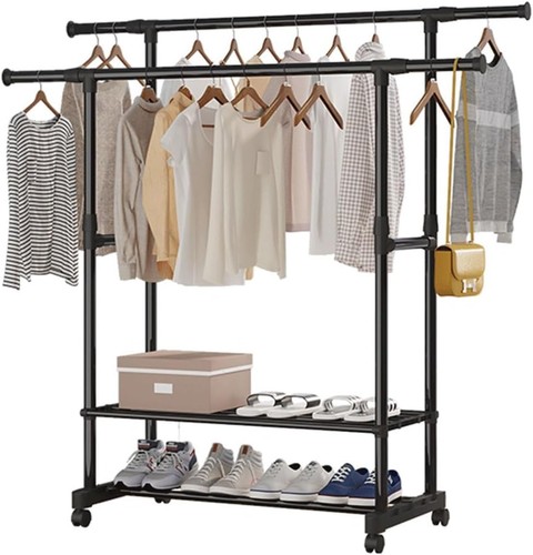 Double clothes rail hanging - clothes,
