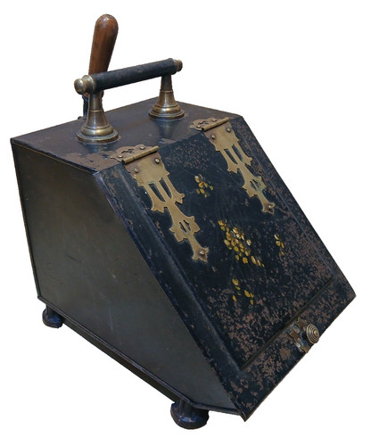 Vintage brass metal coal - metal,