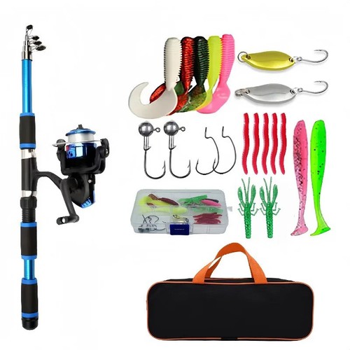Telescopic fishing rod set - rod,
