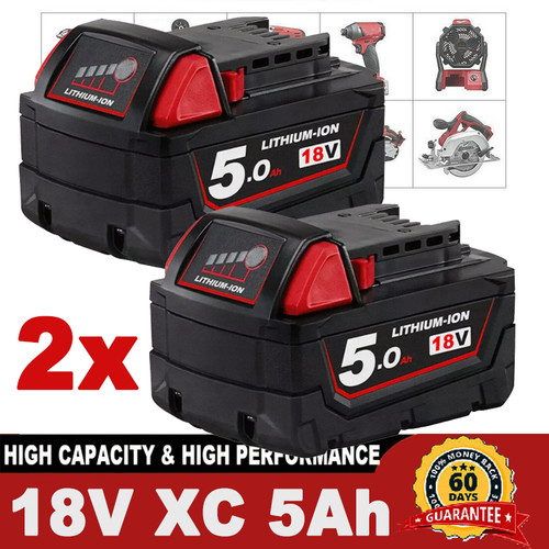 2pack battery for milwaukee - for,