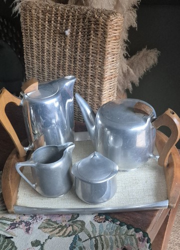 Vintage picquot ware tea set - tea,