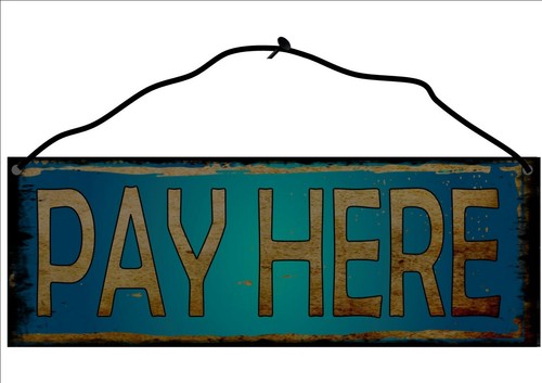 Pay here shop hanging - shop,