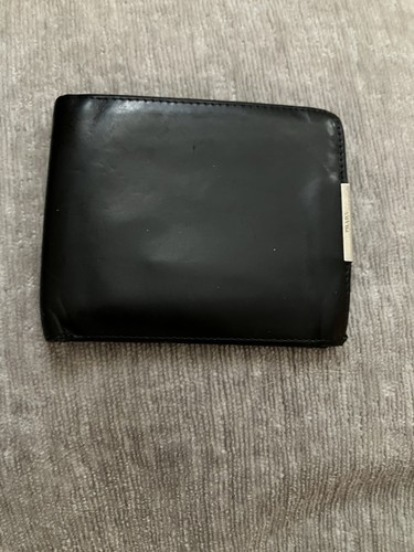 Prada black leather card - leather,