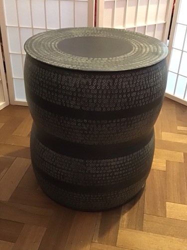 Metal drum embossed - drum, table