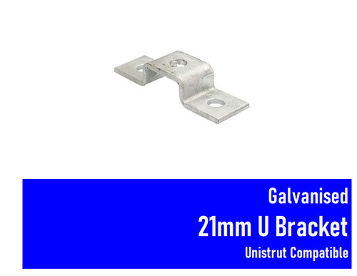 Galvanised hole bracket - 3, u