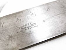 RABONE 1905 12" STEEL TRY SQUARE VINTAGE ANTIQUE CARPENTERS TOOLS REF2896