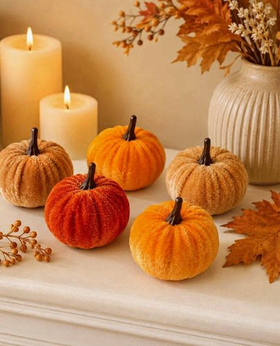 Mini velvet pumpkin halloween - mini,