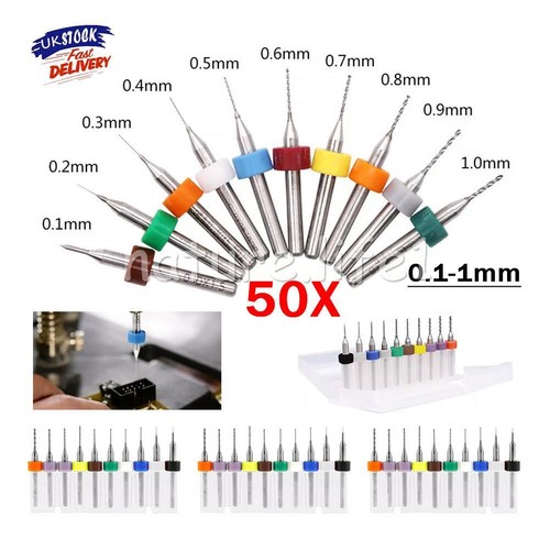 50x pcb micro drill bits - micro, set
