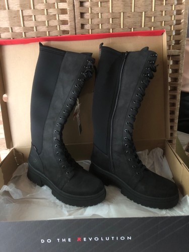Ladies rieker knee hign suede - ladies,