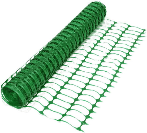 Green plastic barrier - plastic,