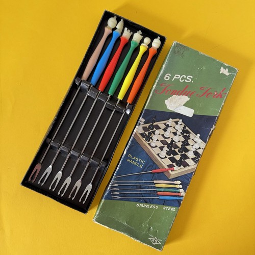 Vintage retro fondue forks - vintage,