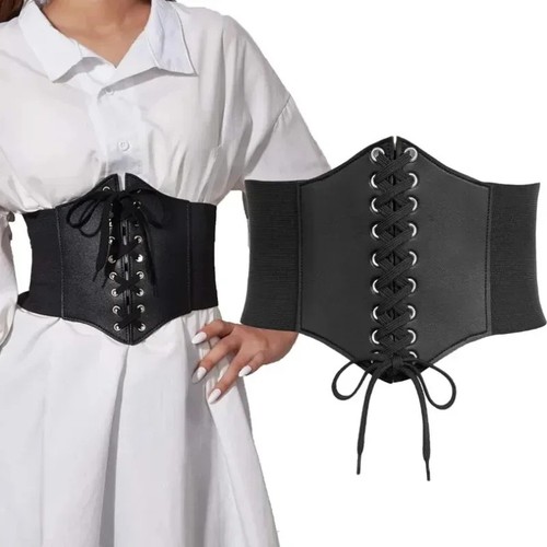 Women leather corset belt - leather,