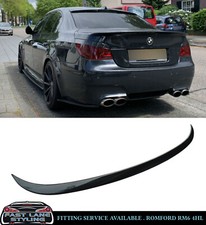 BMW 5 SERIES E60 REAR BOOT TRUNK SPOILER LIP P STYLE CARBON FIBRE LOOK 2003-2010