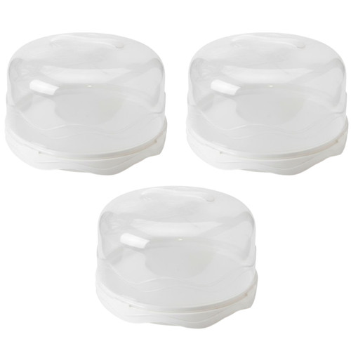 Plastic cake box tub - 3x,