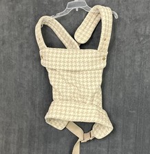 MABĒ The Monarch Baby Carrier Houndstooth Beige Brown Tan Hip - 3 positions